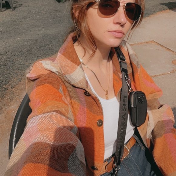 Orange Plaid Jacket - Picture 2 of 9